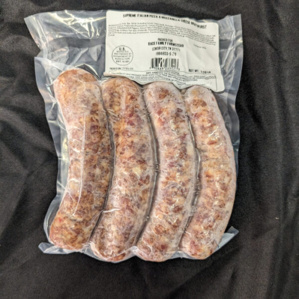 Supreme Italian Pizza W/ Mozzarella Cheese Bratwurst(No added sugar)